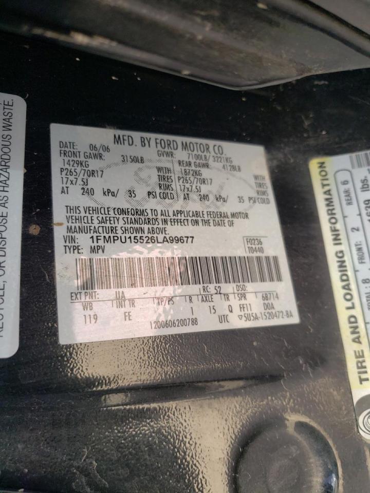 Photo 10 from auction – 2006 FORD EXPEDITION with VIN 1FMPU15526LA99677