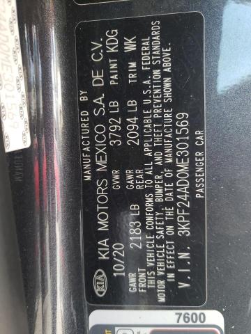 Photo 10 from auction – 2021 KIA FORTE FE with VIN 3KPF24AD0ME301569