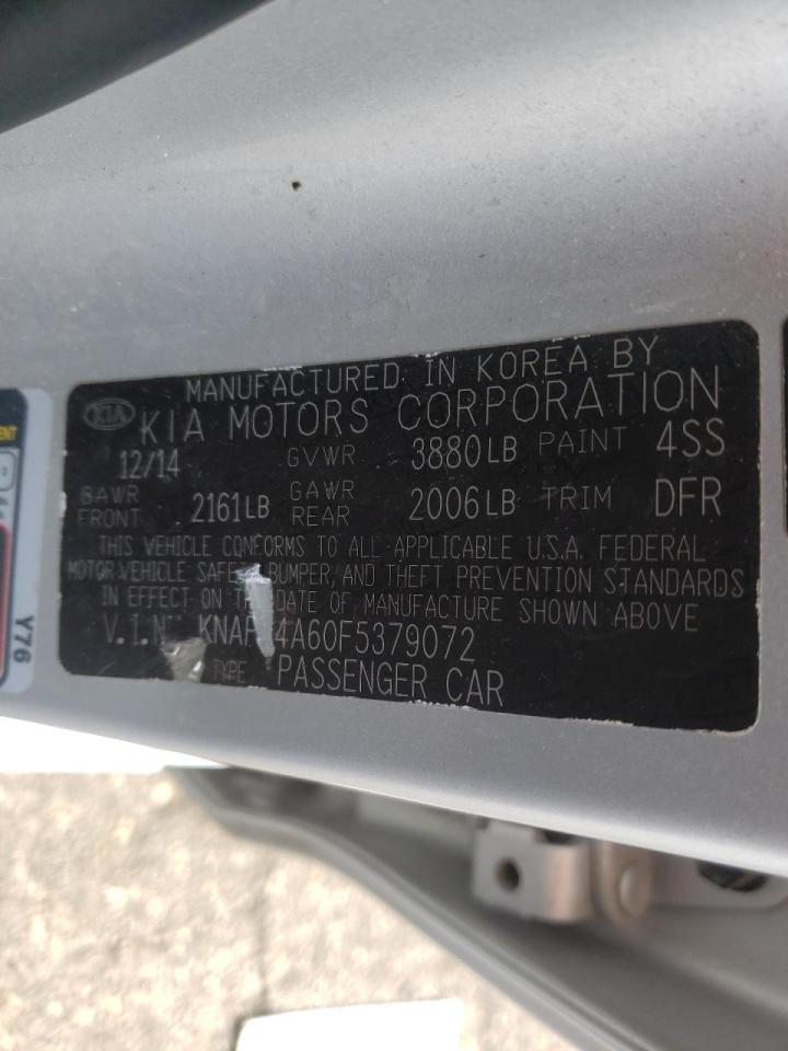 Zdjęcie 10 z aukcji – 2015 KIA FORTE LX z VIN KNAFK4A60F5379072