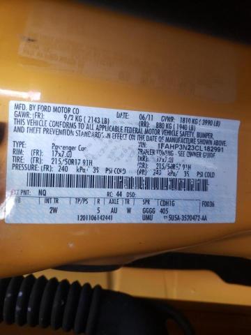 Photo 10 from auction – 2012 FORD FOCUS TITA with VIN 1FAHP3N23CL182991