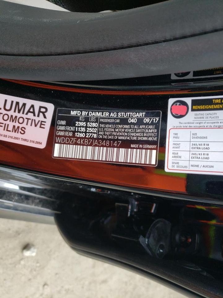 Photo 10 from auction – 2018 MERCEDES-BENZ E 300 4MAT with VIN WDDZF4KB7JA348147
