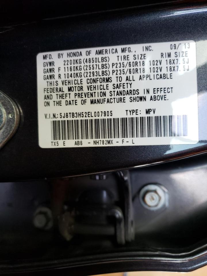 Photo 10 from auction – 2014 ACURA RDX TECHNO with VIN 5J8TB3H52EL007905