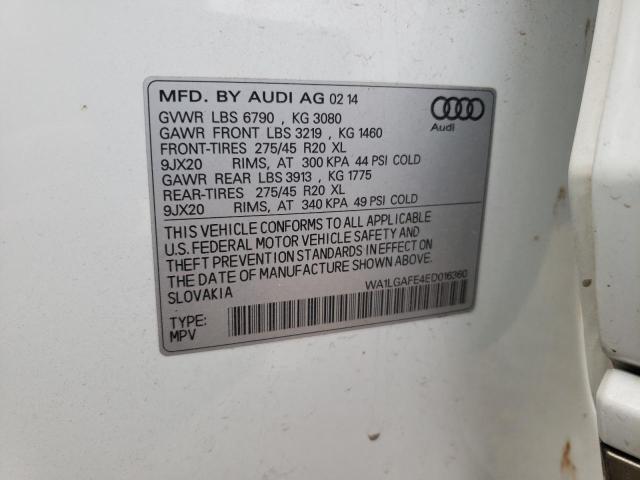Photo 10 from auction – 2014 AUDI Q7 PREMIUM with VIN WA1LGAFE4ED016360