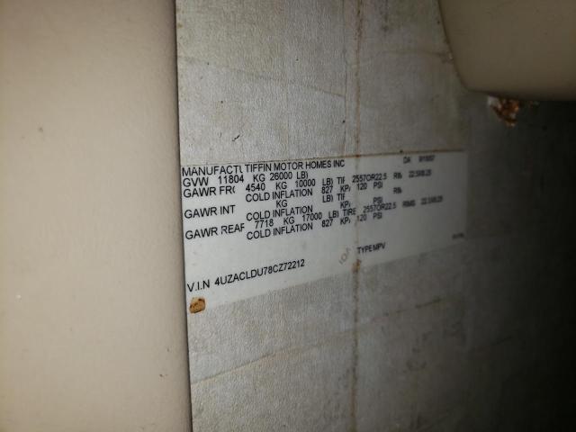 Photo 10 from auction – 2008 FREIGHTLINER CHASSIS M with VIN 4UZACLDU78CZ72212