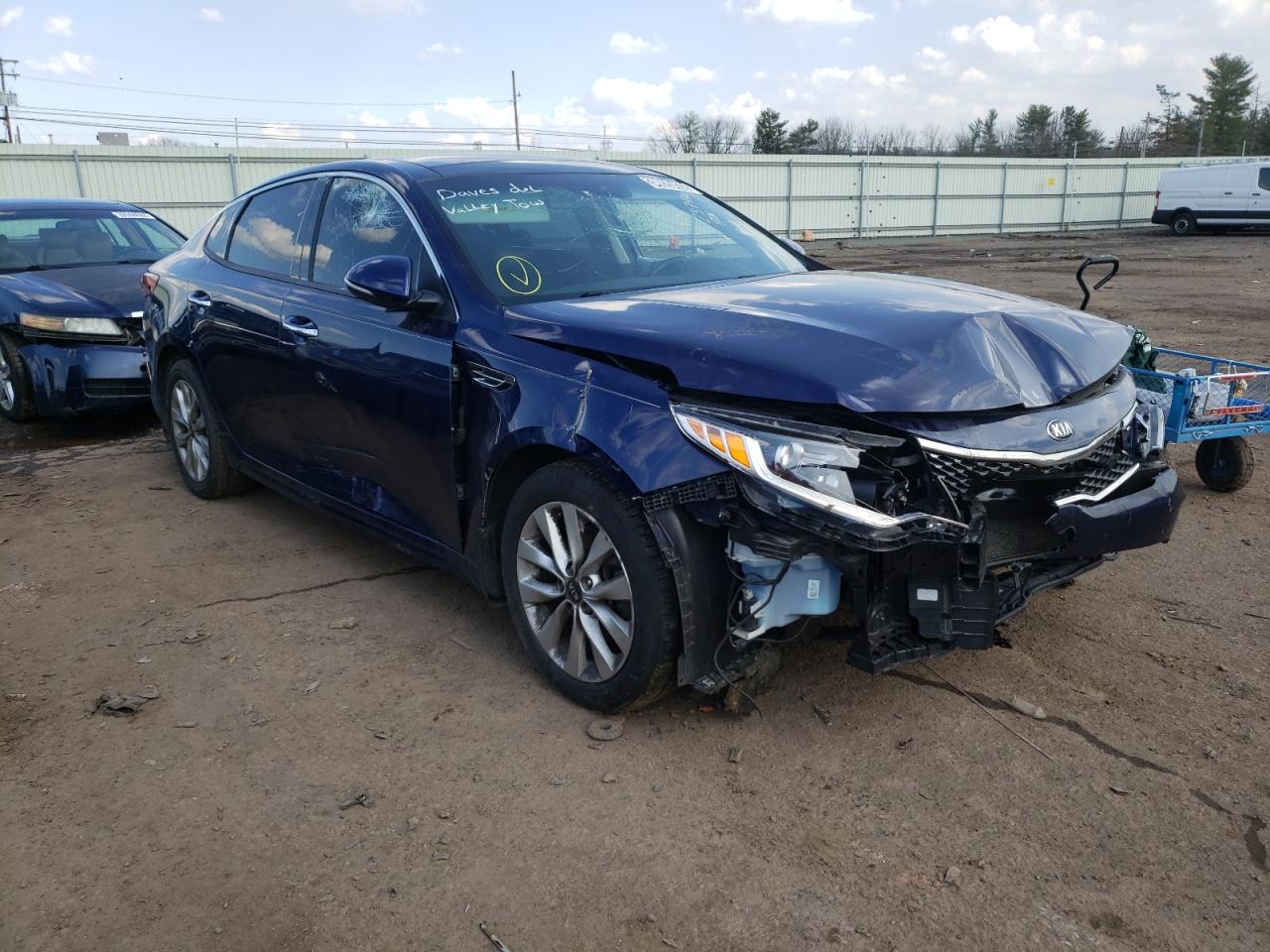 KIA OPTIMA LX 2018 with VIN 5XXGT4L30JG237476 - Photo from auction