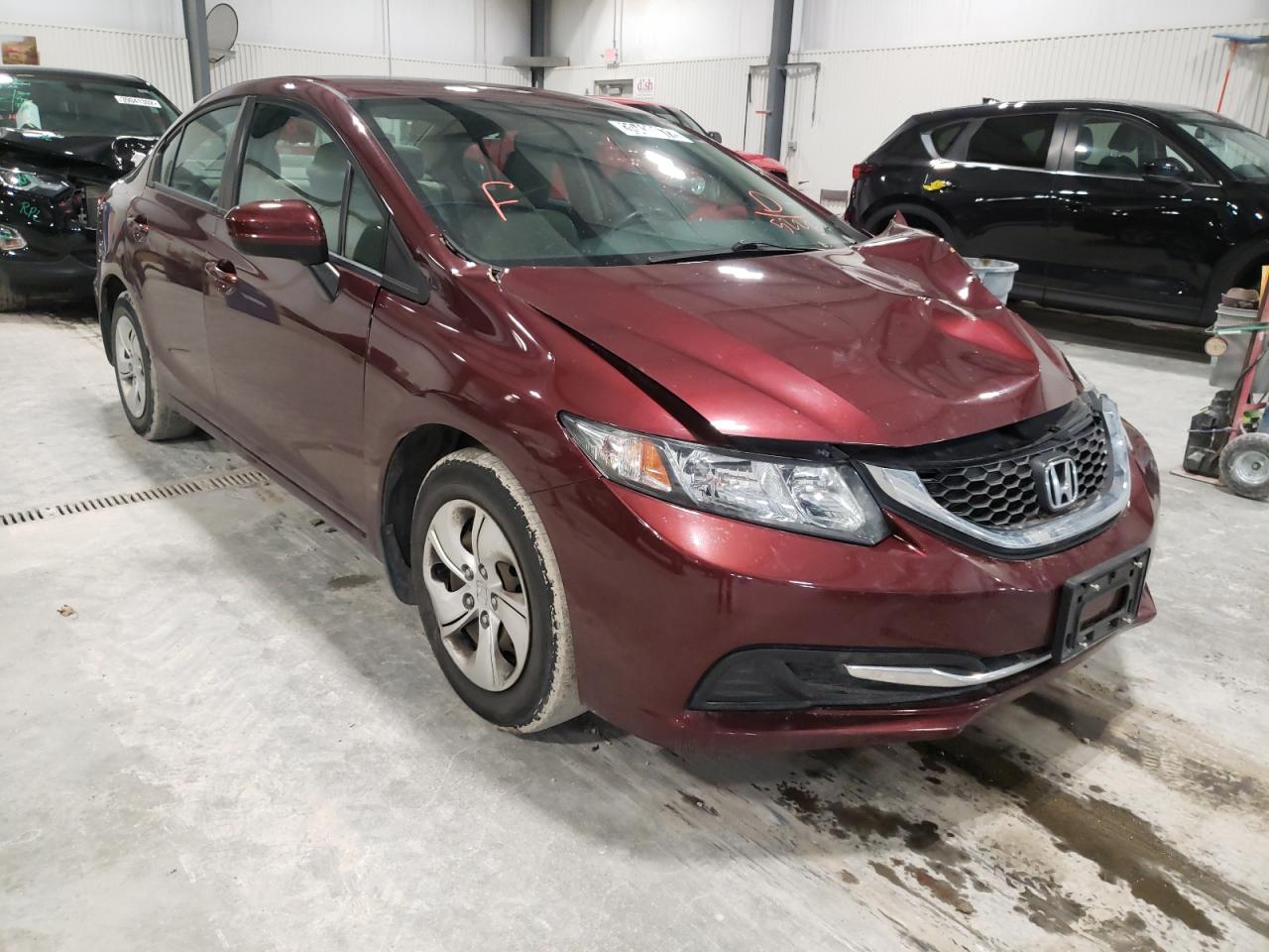 HONDA CIVIC LX 2014 with VIN 19XFB2F56EE075223 - Photo from auction