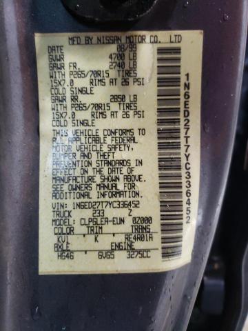 Photo 10 from auction – 2000 NISSAN FRONTIER C with VIN 1N6ED27T7YC336452