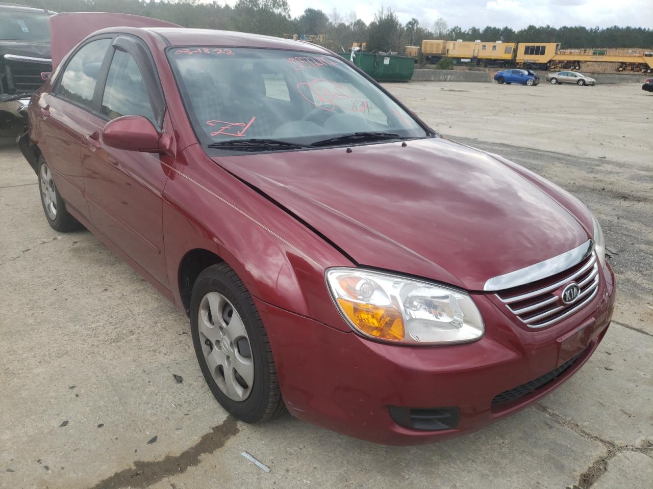 KIA SPECTRA EX 2007 with VIN KNAFE121475380588 - Photo from auction