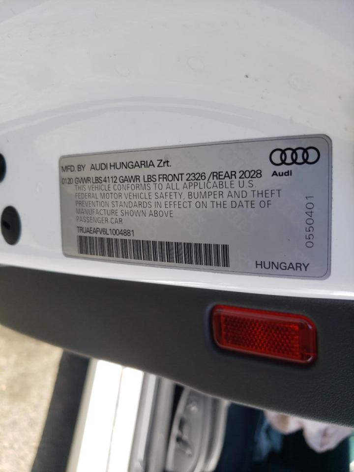 Photo 10 from auction – 2020 AUDI TT with VIN TRUAEAFV6L1004881