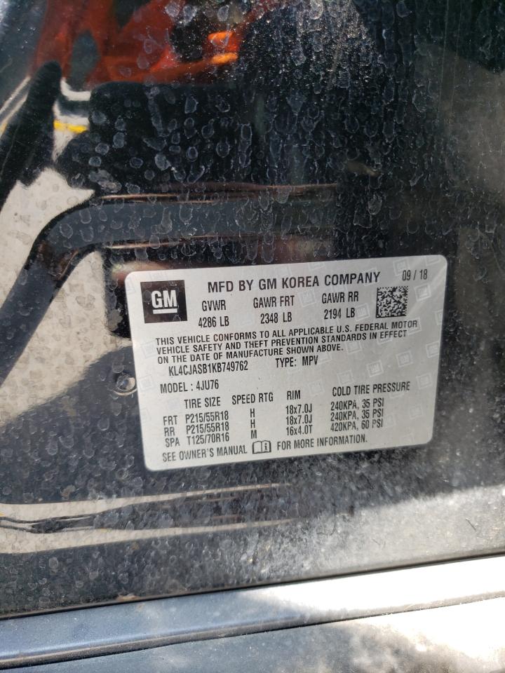 Photo 10 from auction – 2019 BUICK ENCORE PRE with VIN KL4CJASB1KB749762