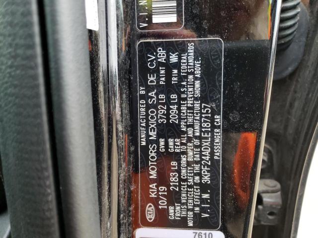 Photo 10 from auction – 2020 KIA FORTE FE with VIN 3KPF24ADXLE187157