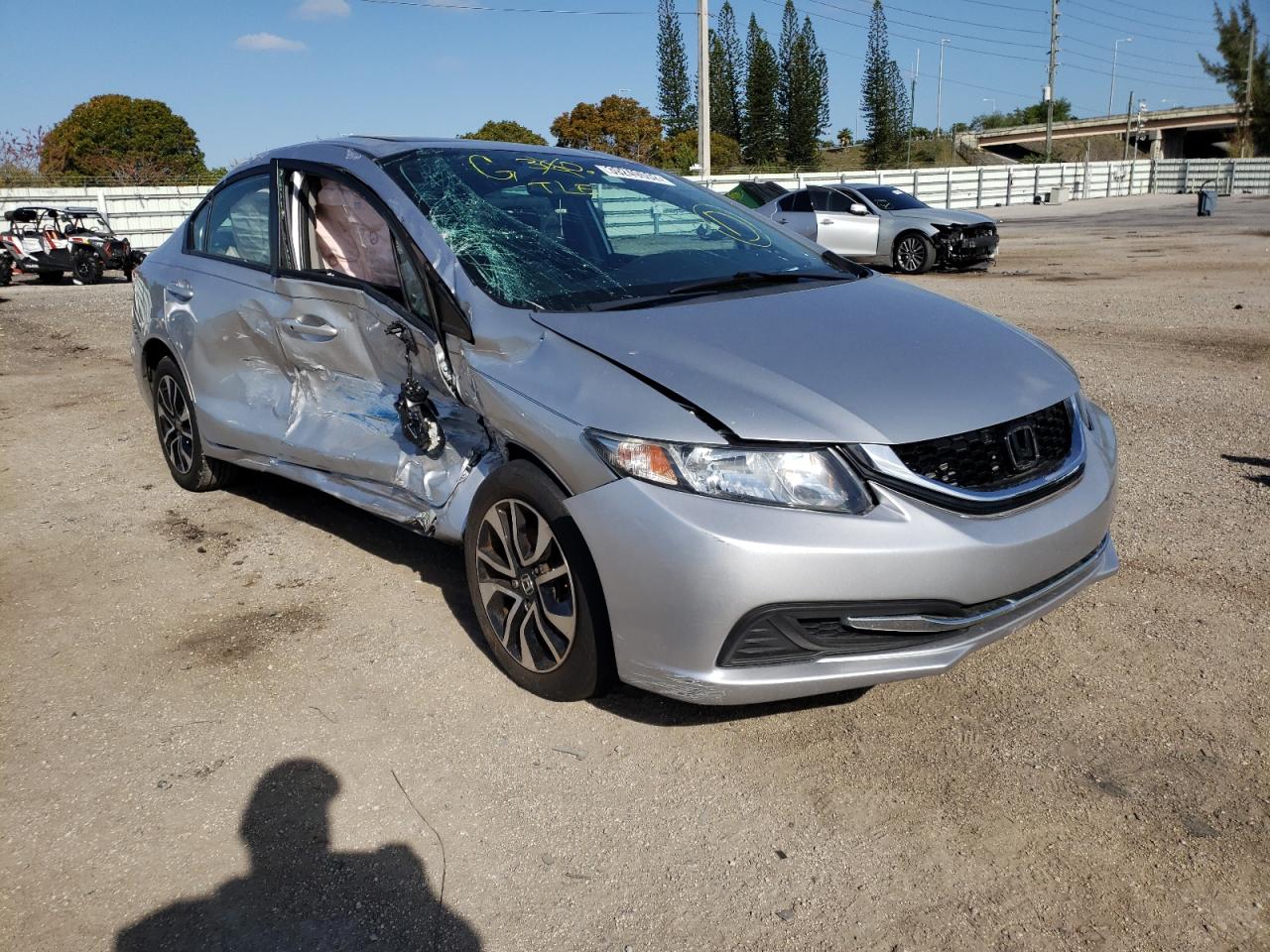 HONDA CIVIC EX 2014 with VIN 19XFB2F83EE048524 - Photo from auction