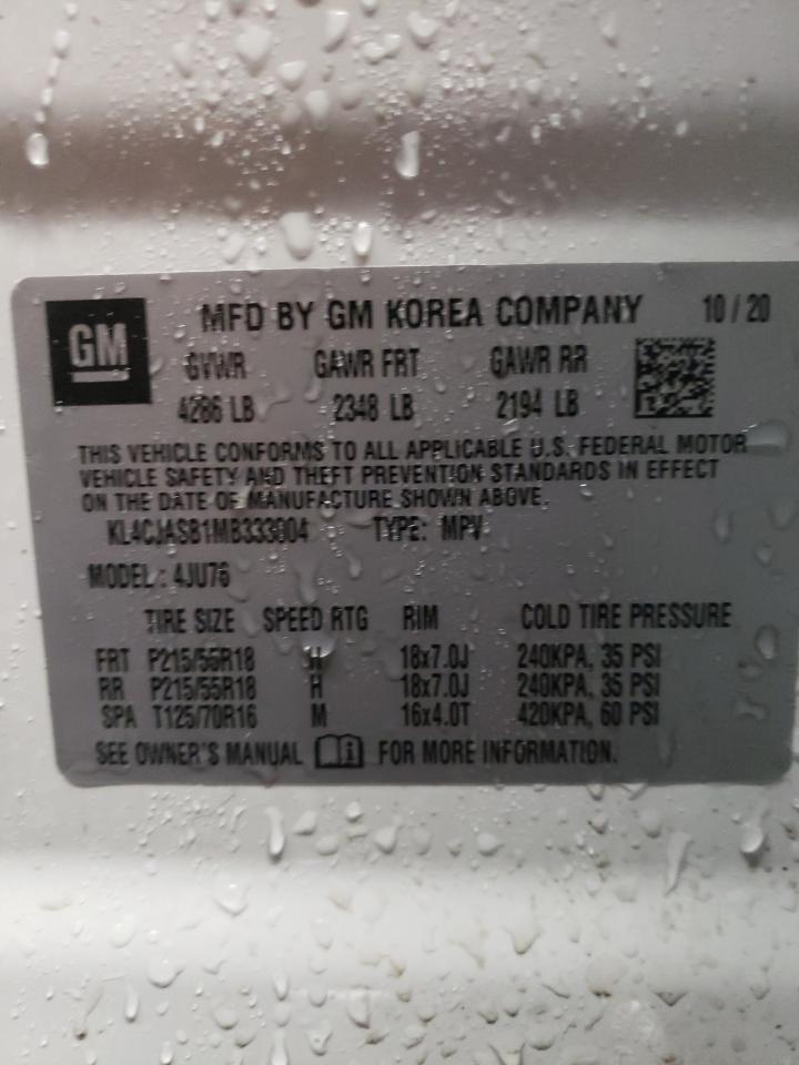 Photo 10 from auction – 2021 BUICK ENCORE PRE with VIN KL4CJASB1MB333004