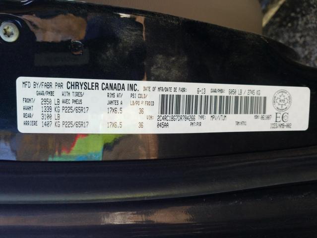 Photo 10 from auction – 2013 CHRYSLER TOWN & COU with VIN 2C4RC1BG7DR784266