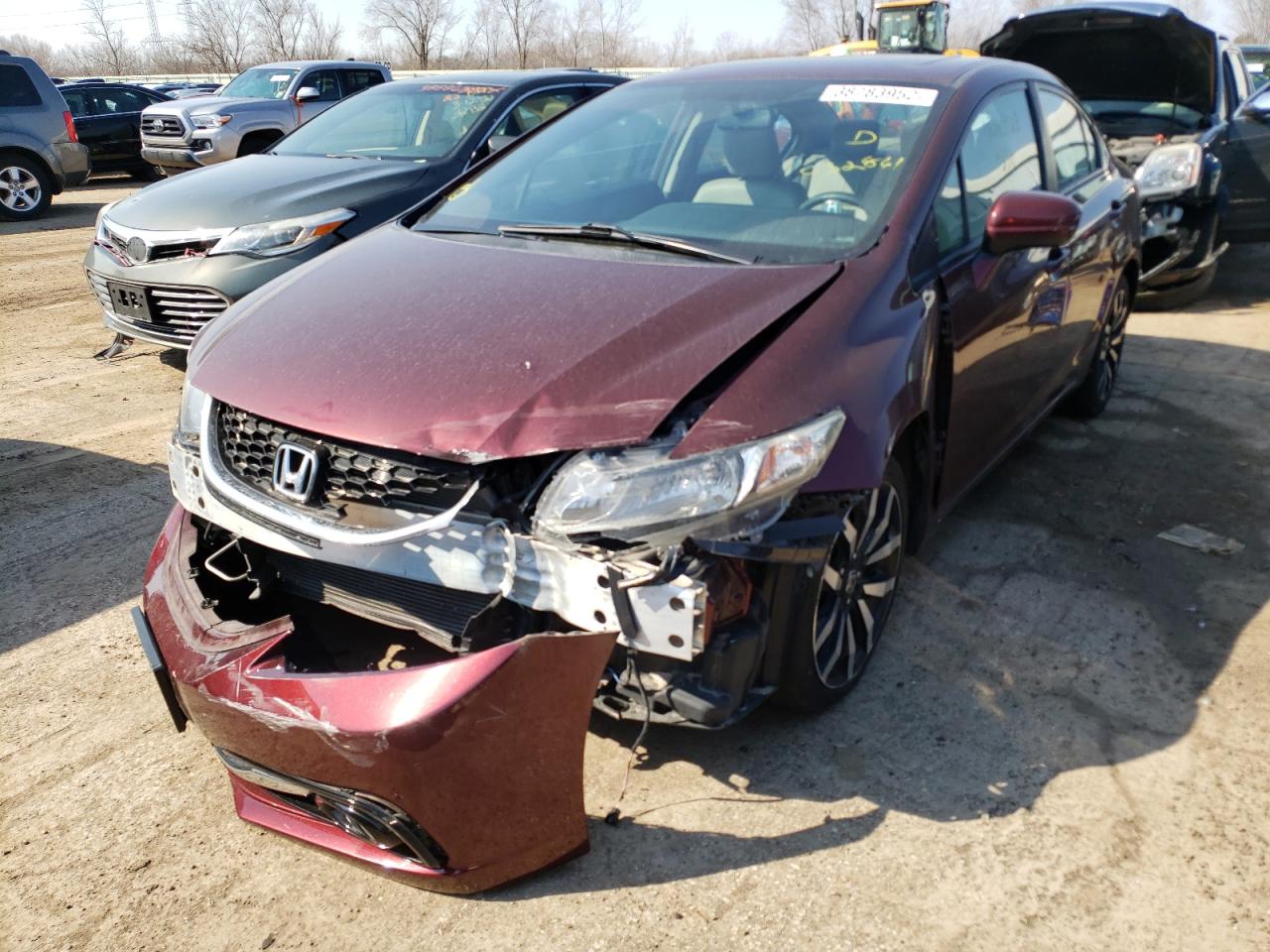 Photo 2 from auction – 2014 HONDA CIVIC EXL with VIN 19XFB2F96EE032861