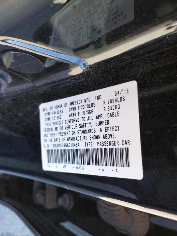 Photo 10 from auction – 2016 ACURA TLX with VIN 19UUB1F39GA010454