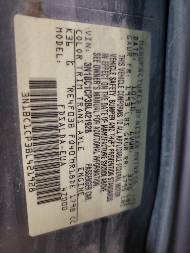 Photo 10 from auction – 2011 NISSAN VERSA S with VIN 3N1BC1CP3BL421928