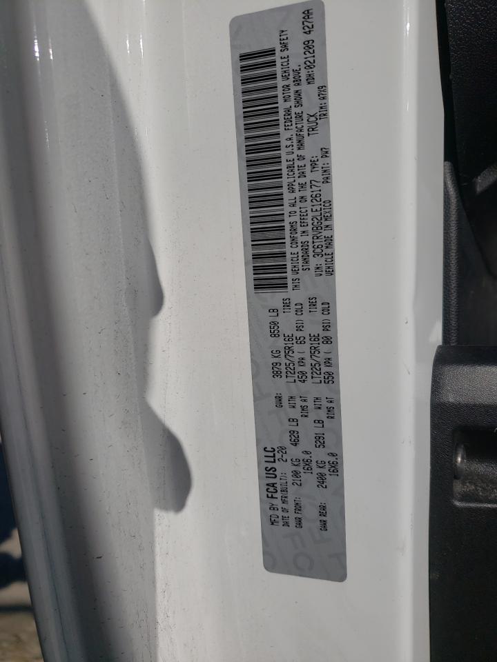 Photo 10 from auction – 2020 RAM PROMASTER with VIN 3C6TRVBG2LE126177