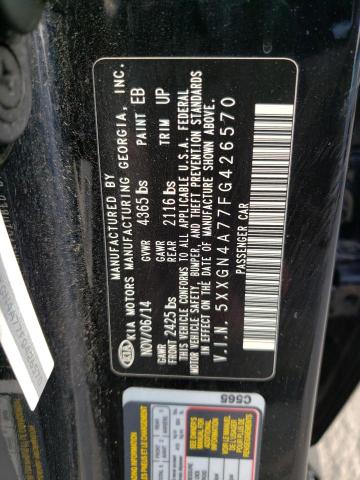 Photo 10 from auction – 2015 KIA OPTIMA EX with VIN 5XXGN4A77FG426570