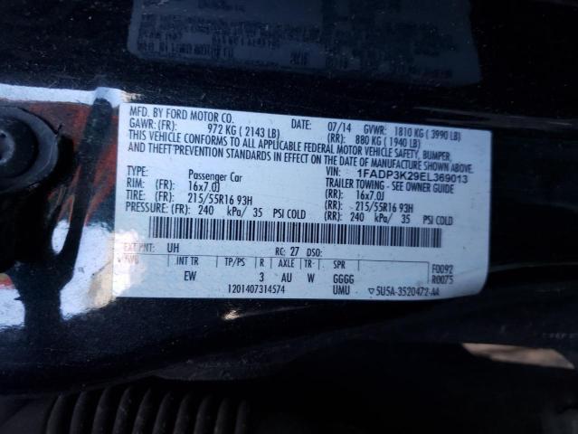 Photo 10 from auction – 2014 FORD FOCUS SE with VIN 1FADP3K29EL369013
