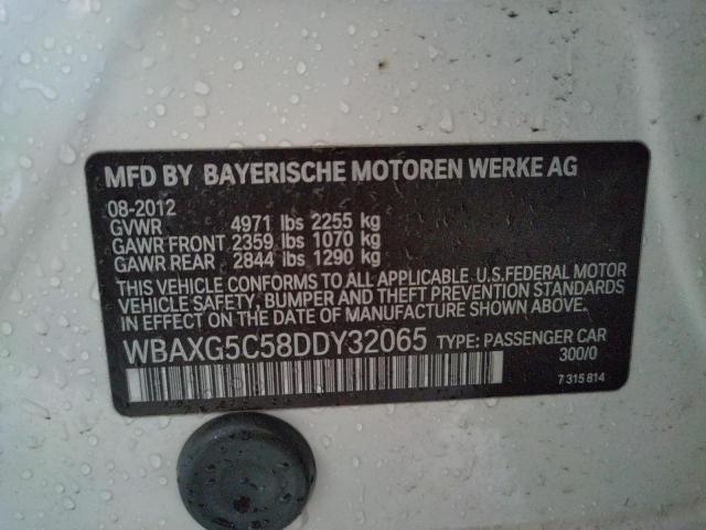 Photo 10 from auction – 2013 BMW 528 I with VIN WBAXG5C58DDY32065