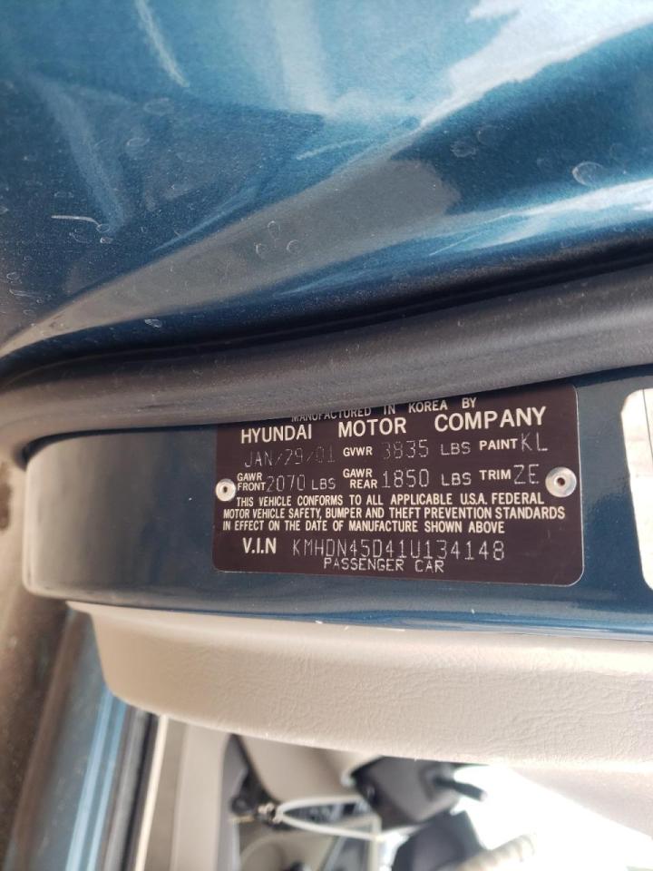 Photo 10 from auction – 2001 HYUNDAI ELANTRA GL with VIN KMHDN45D41U134148