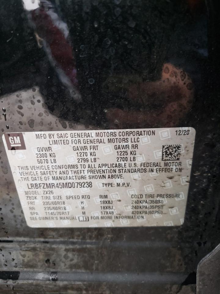 Photo 10 from auction – 2021 BUICK ENVISION P with VIN LRBFZMR45MD079238