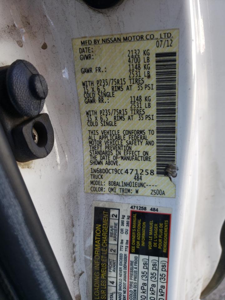 Photo 10 from auction – 2012 NISSAN FRONTIER S with VIN 1N6BD0CT9CC471258