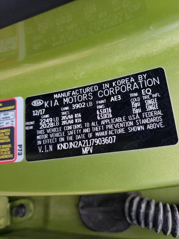 Photo 10 from auction – 2018 KIA SOUL with VIN KNDJN2A21J7903607