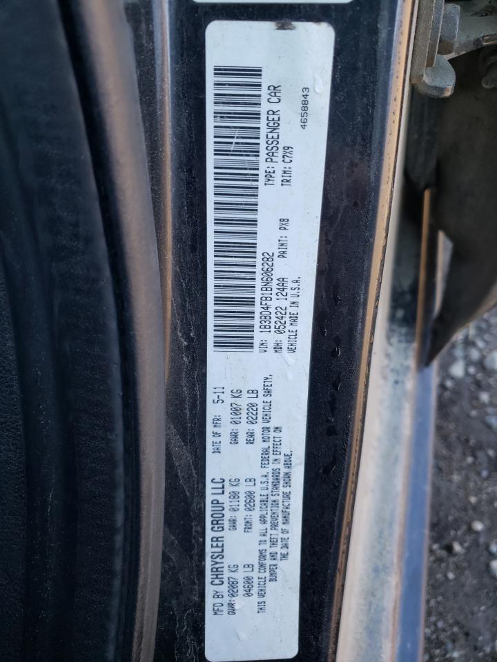Photo 10 from auction – 2011 DODGE AVENGER EX with VIN 1B3BD4FB1BN606282