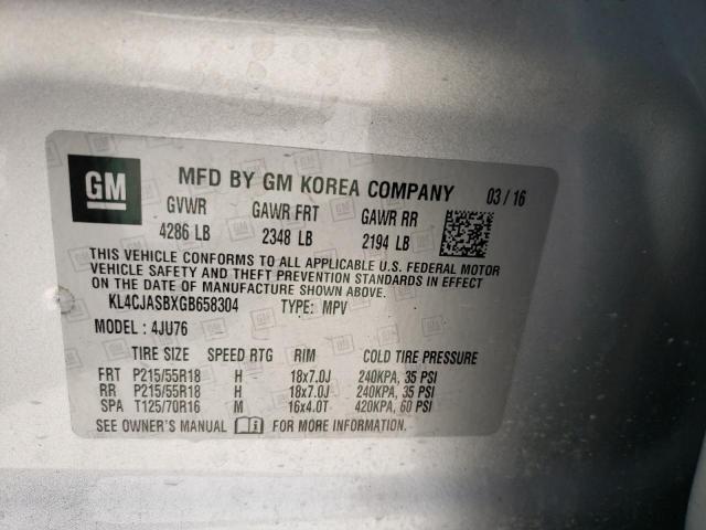 Photo 10 from auction – 2016 BUICK ENCORE with VIN KL4CJASBXGB658304