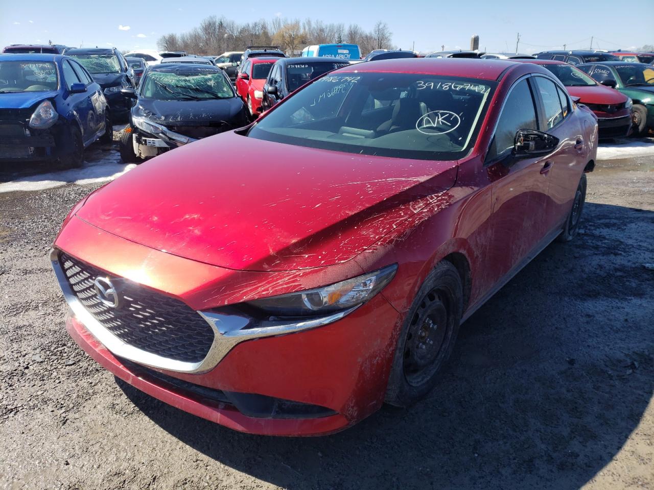 Photo 2 from auction – 2019 MAZDA 3 with VIN 3MZBPAB77KM103370