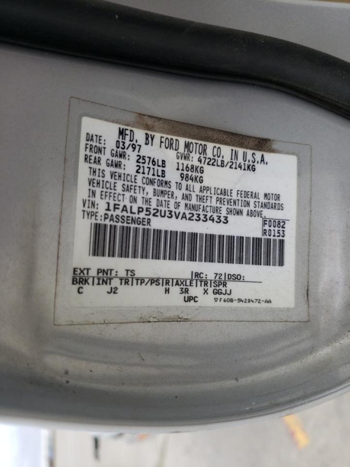 Photo 10 from auction – 1998 FORD TAURUS LX with VIN 1FAFP52U4WA172883