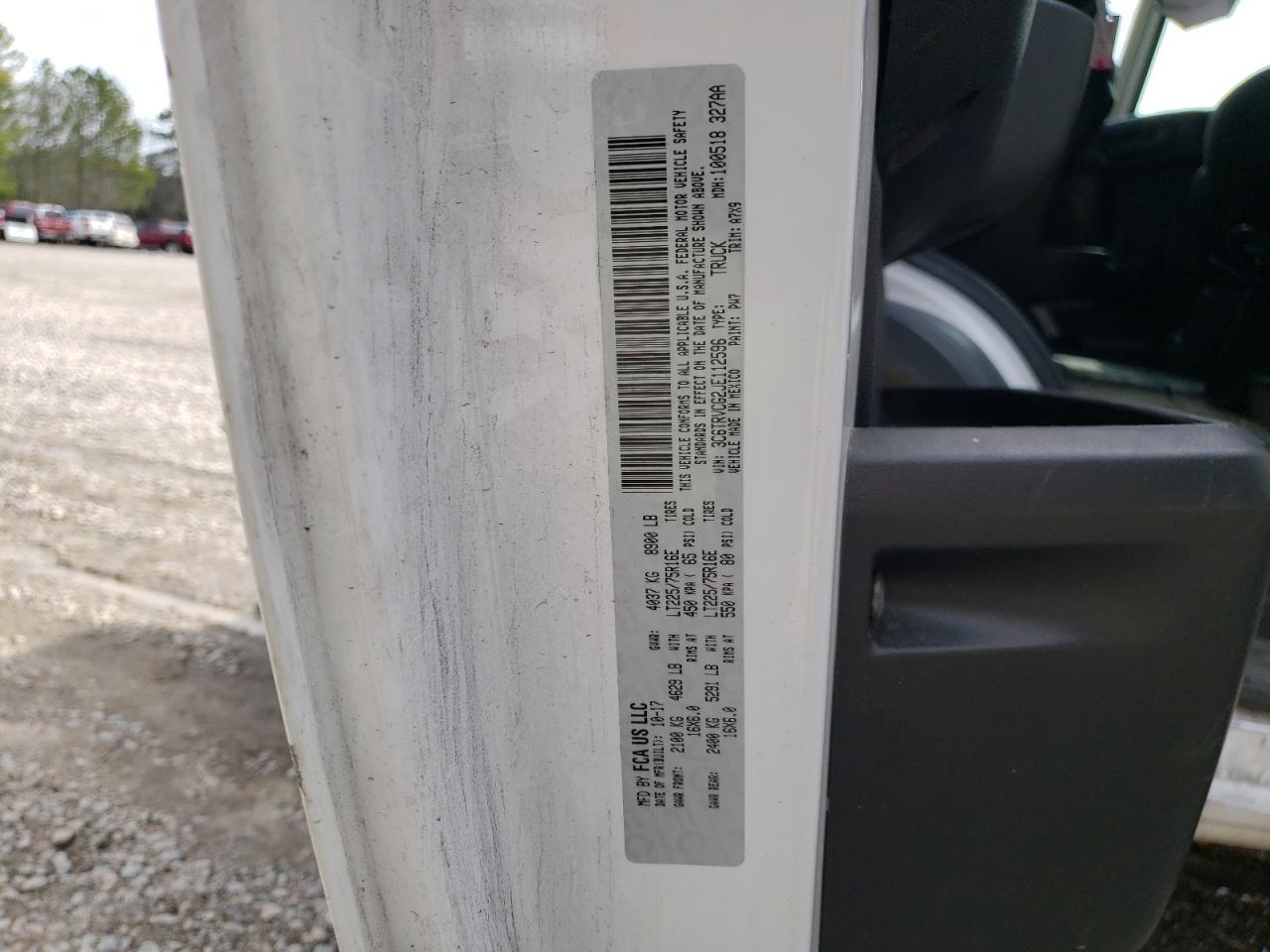Photo 10 from auction – 2018 RAM PROMASTER with VIN 3C6TRVCG2JE112596