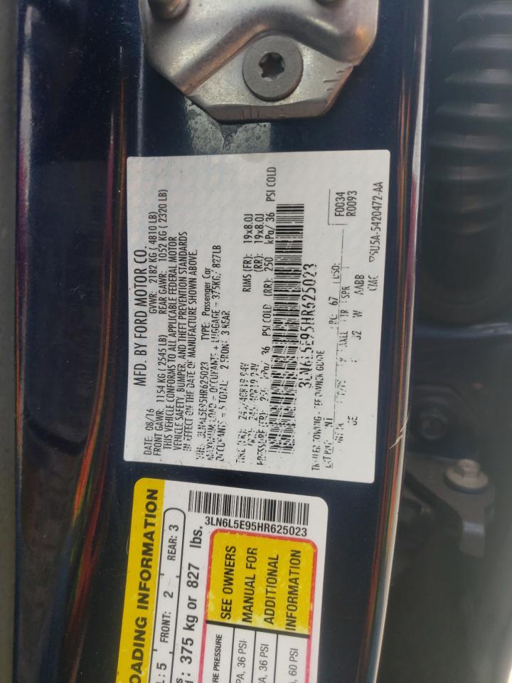 Photo 10 from auction – 2017 LINCOLN MKZ RESERV with VIN 3LN6L5E95HR625023