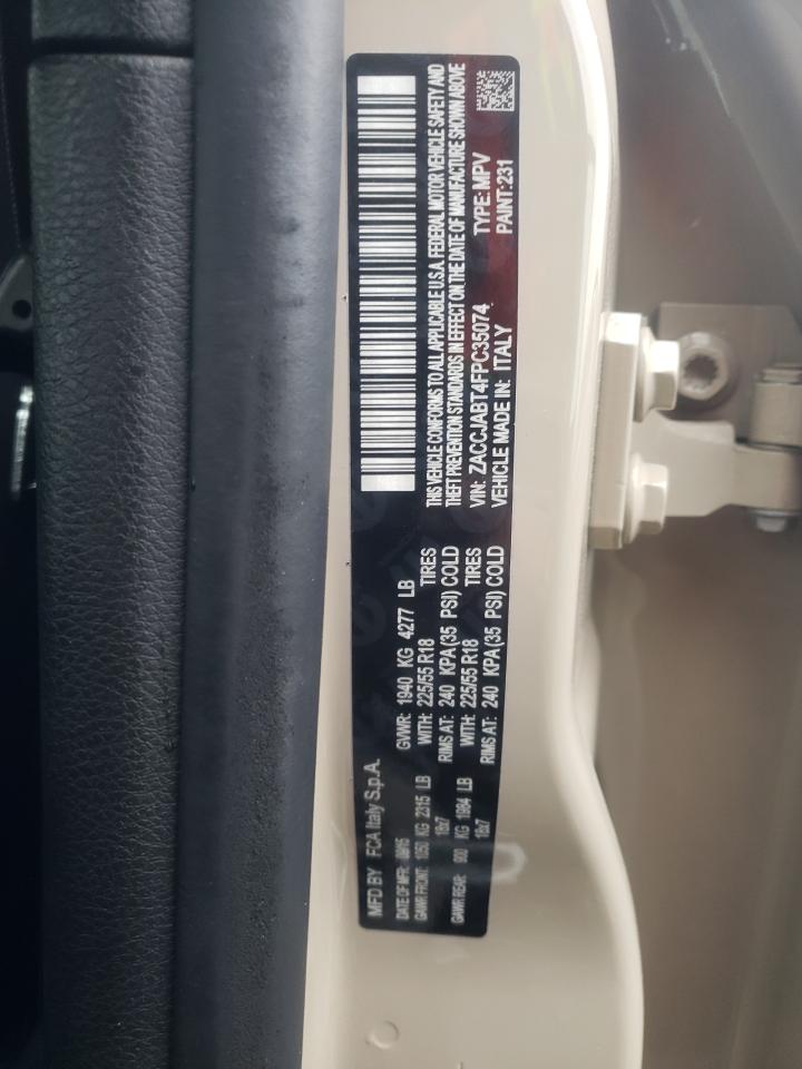 Photo 10 from auction – 2015 JEEP RENEGADE with VIN ZACCJABT4FPC35074