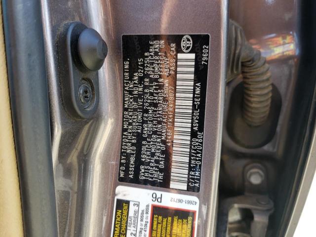 Photo 10 from auction – 2015 TOYOTA CAMRY LE with VIN 4T4BF1FK4FR479077