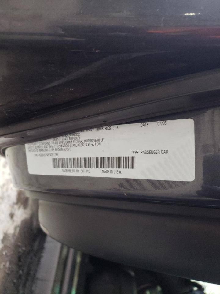 Photo 10 from auction – 2007 SUBARU LEGACY GT with VIN 4S3BL676874201788