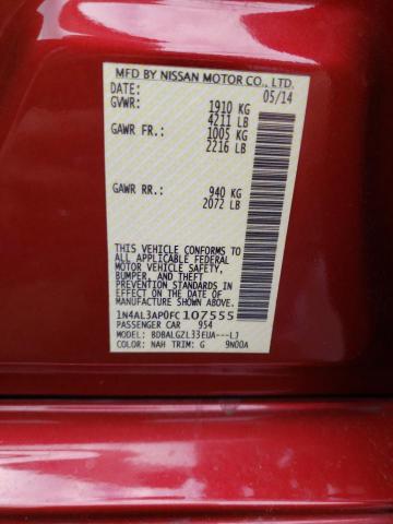 Photo 10 from auction – 2015 NISSAN ALTIMA 2.5 with VIN 1N4AL3AP0FC107555