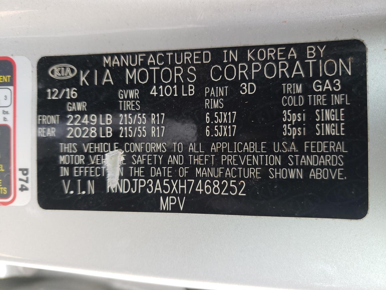 Photo 10 from auction – 2017 KIA SOUL + with VIN KNDJP3A5XH7468252
