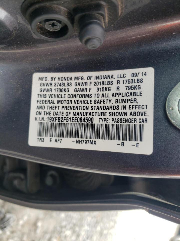Photo 10 from auction – 2014 HONDA CIVIC LX with VIN 19XFB2F51EE084590