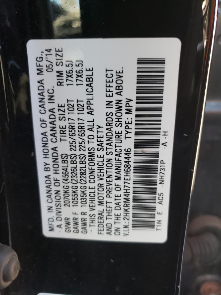 Photo 10 from auction – 2014 HONDA CR-V EXL with VIN 2HKRM4H77EH684446