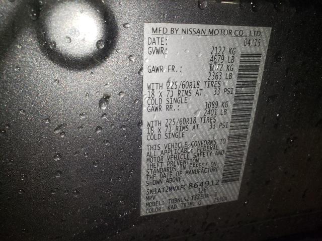 Photo 10 from auction – 2015 NISSAN ROGUE S with VIN 5N1AT2MVXFC864912