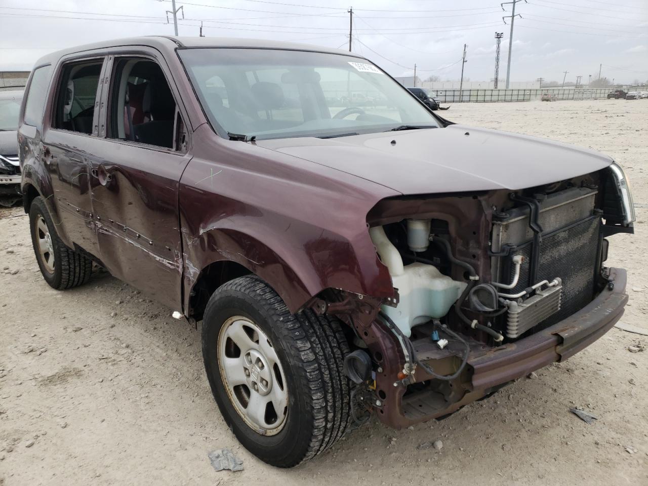 HONDA PILOT LX 2010 with VIN 5FNYF4H24AB015148 - Photo from auction