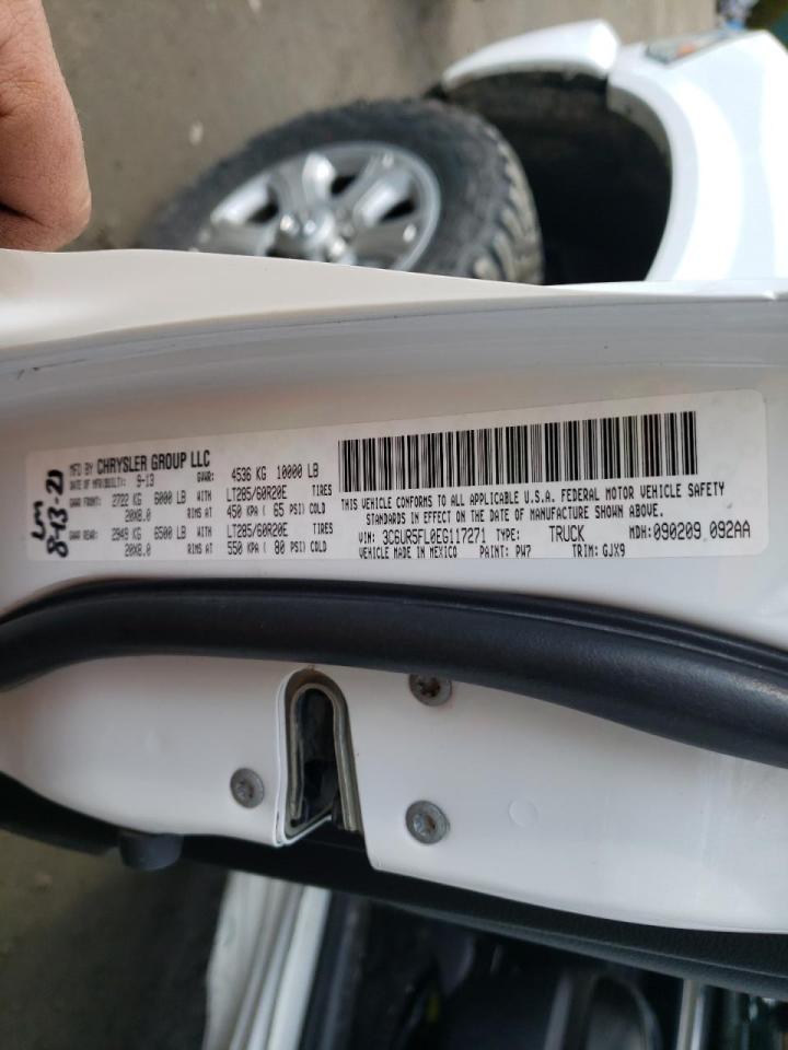 Photo 10 from auction – 2014 RAM 2500 LARAM with VIN 3C6UR5FL0EG117271