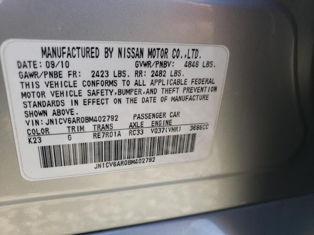 Photo 10 from auction – 2011 INFINITI G37 with VIN JN1CV6AR0BM402792