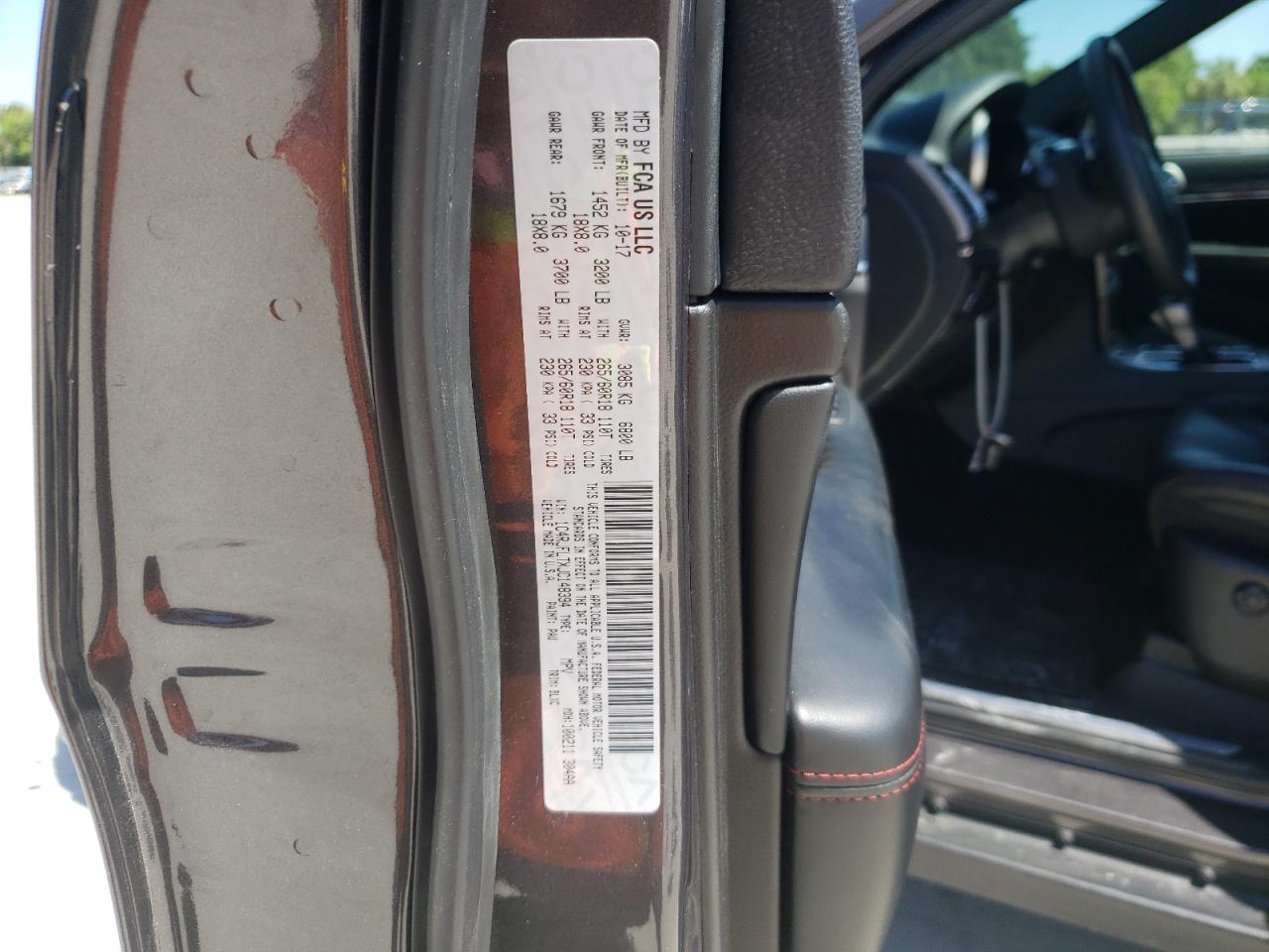 Photo 10 from auction – 2018 JEEP GRAND CHER with VIN 1C4RJFLTXJC148394