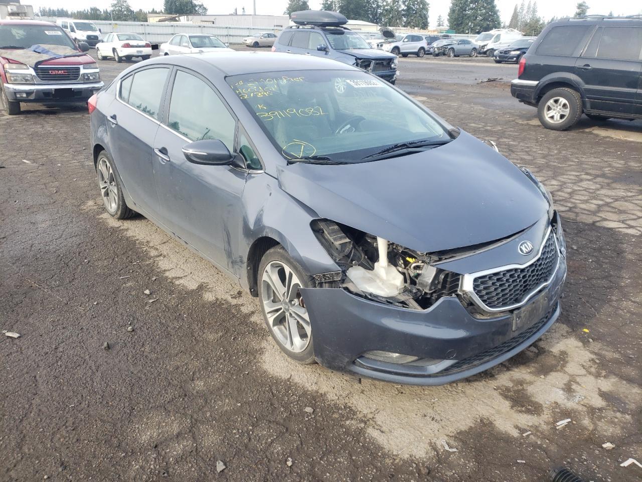 KIA FORTE EX 2015 with VIN KNAFX4A85F5371245 - Photo from auction