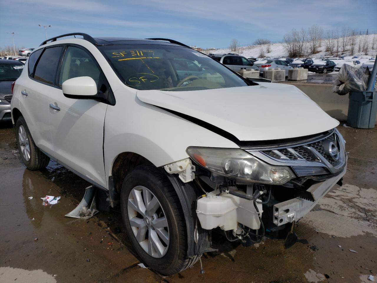 NISSAN MURANO S 2012 with VIN JN8AZ1MUXCW100769 - Photo from auction