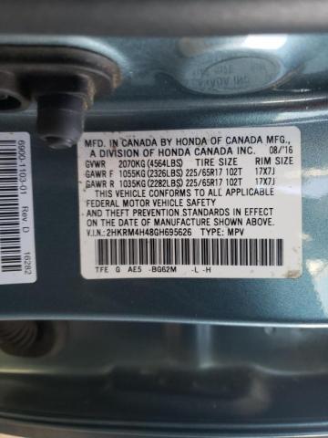 Photo 10 from auction – 2016 HONDA CR-V SE with VIN 2HKRM4H48GH695626
